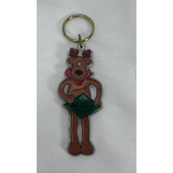 Hallmark Keepsake Collector Club Rodney Reindeer Keychain 1993 Vintage Christmas - Picture 3 of 5
